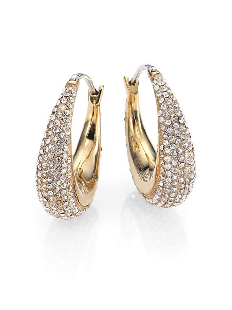 michael kors brilliance statement earrings|Michael Kors huggie earrings.